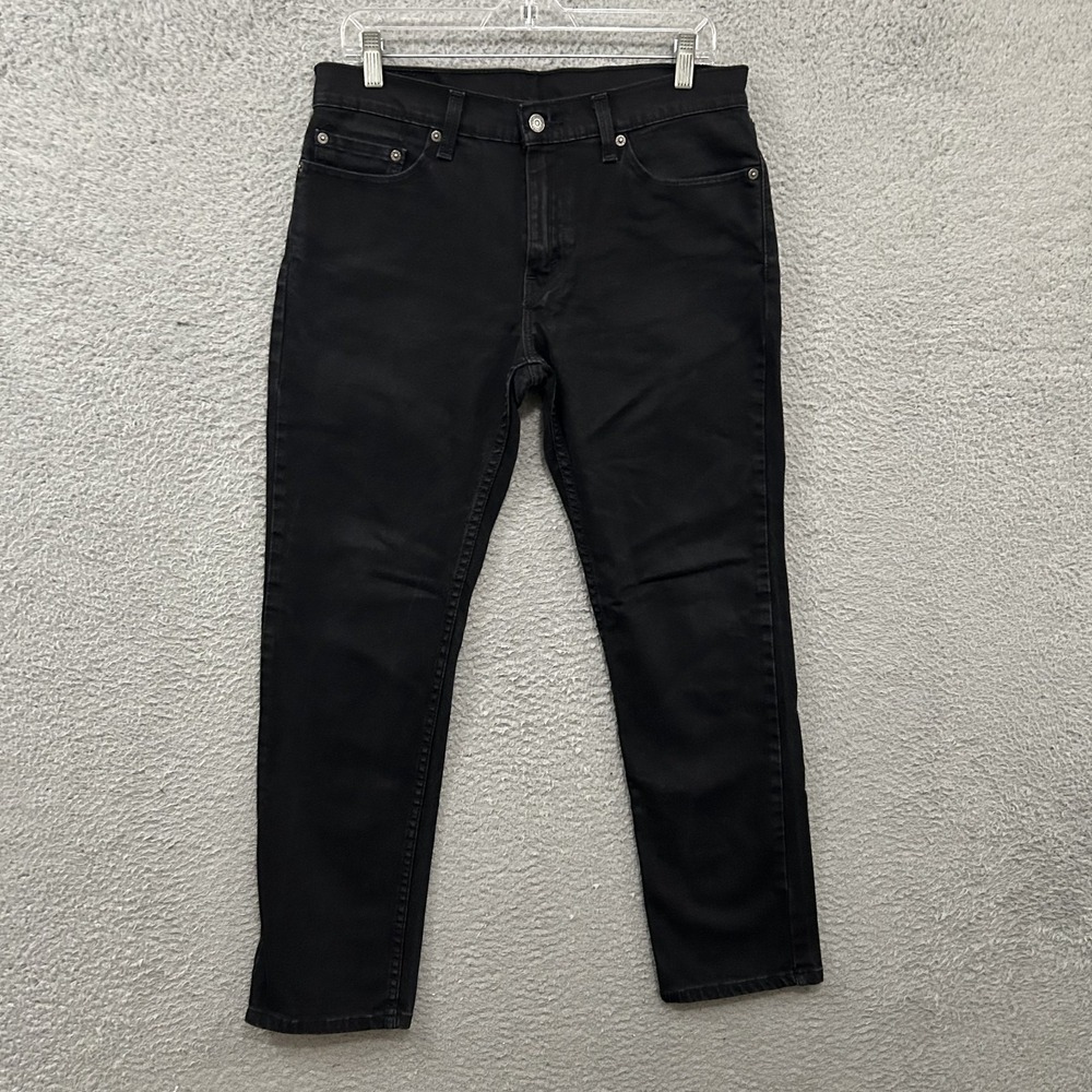 Levis Jeans Mens 32x30 Black Denim 511 Slim Straight American Stretch Red Tab